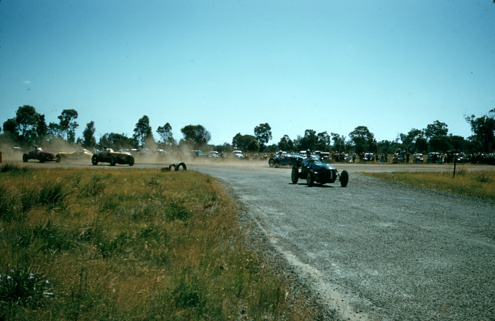 Big Loose at the end of the Main Straight 1957